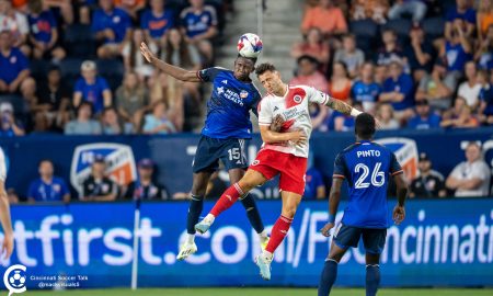 Yerson Mosquera challenges for ball - Photo courtesy Brian Mack
